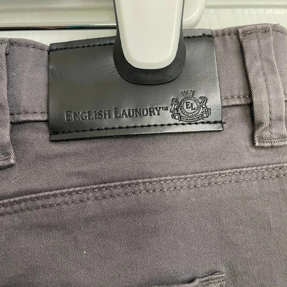 English Laundry Straight Leg chino Pants Men's 40x30 Gray Stretch Zipper Pocket - Picture 6 of 8